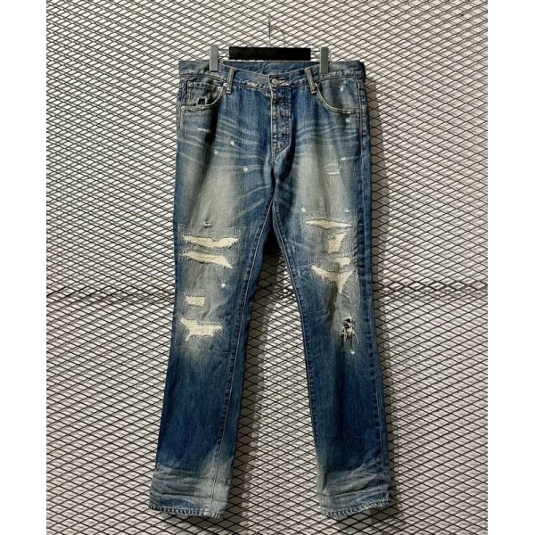 画像1: SWAGGER - Damage & Repair Denim Pants (1)