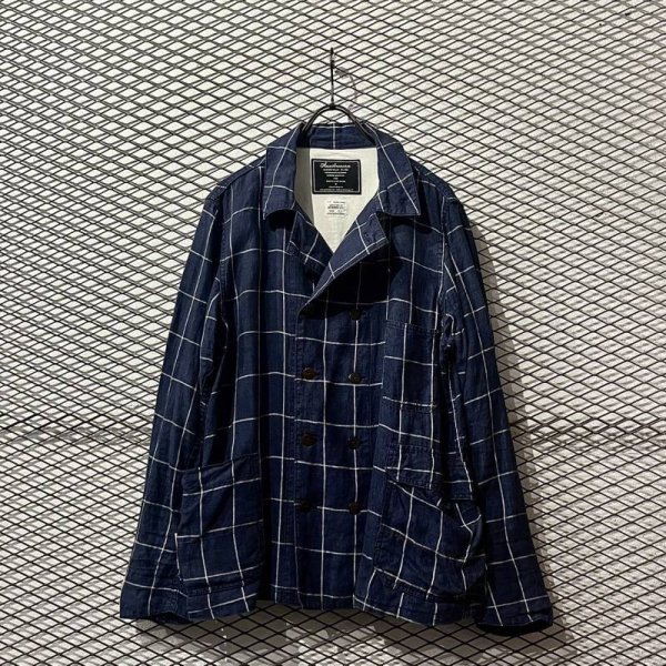 画像2: ANACHRONORM - Pen Check Linen Jacket (2)