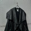 画像2: Used - Fake Leather Wrapped Draped Jacket (2)