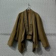 画像1: Used - Fake Leather Grommet Draped Jacket (1)