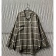 画像1: THEE - Check Open Collar Rayon Shirt (1)