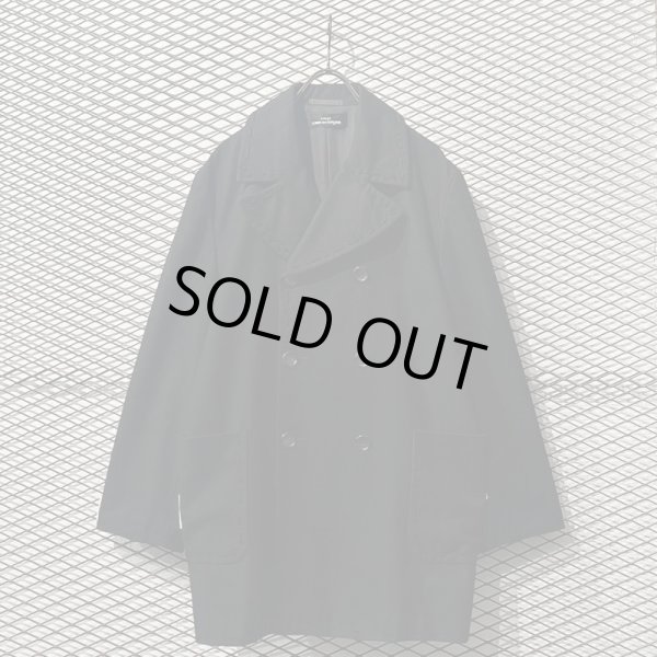 画像1: tricot COMME des GARCONS - 90's Wool Stitch Design Pea Coat (1)