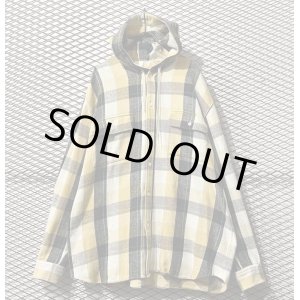 画像: PHENOMENON - Block Check Over Hooded Flannel Shirt (XXL)