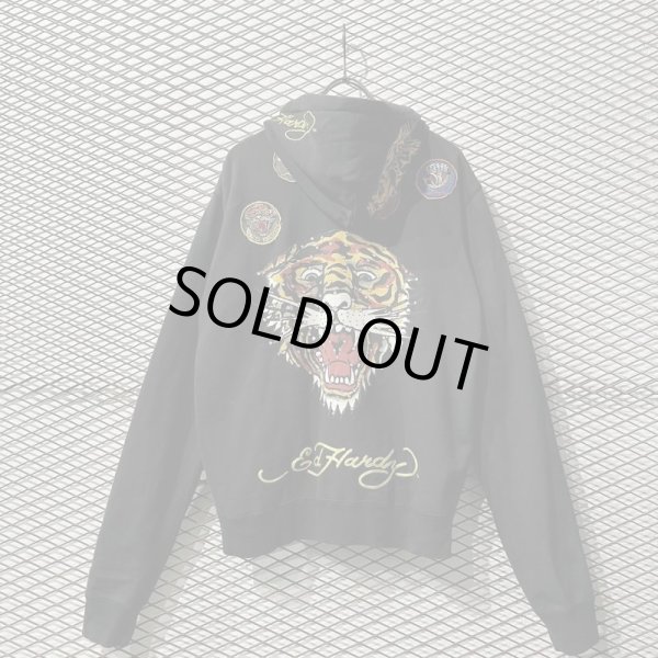 画像1: Ed Hardy - Studded Tiger Hoodie (1)