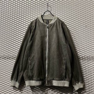 画像: MACKDADDY - Rib Switching Denim Blouson (Black)