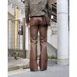 画像11: TORNADO MART - Cow Leather Flared Pants (11)