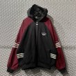 画像1: adidas - 90's Different Material Switching Zip-up Hooded Jacket (1)