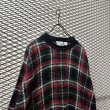 画像2: Used - Tartan Check Mohair Blend Knit (2)