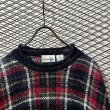 画像5: Used - Tartan Check Mohair Blend Knit (5)