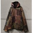 画像1: Used - Multi Pattern Patchwork Hooded Jacket (1)