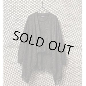 画像: TORNADO MART - Fringe Design Drape Cardigan