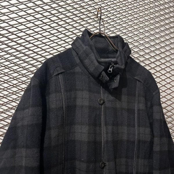 画像2: FINAL HOME - 90's Zip Design Check Jacket (2)