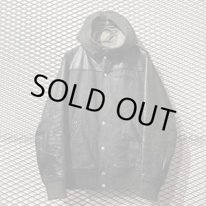 画像: UNDER COVER - Leather Switching Hooded Jacket
