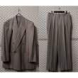 画像1: LANVIN - Pleated Processing Double Tailored Setup (Gray) (1)