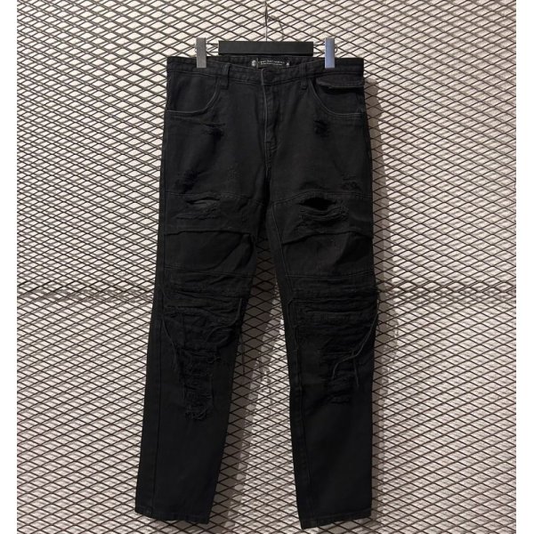 画像1: a good bad influence - Destroyed Denim Pants (Black) (1)