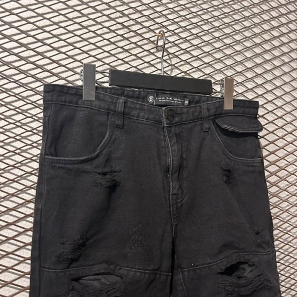 画像2: a good bad influence - Destroyed Denim Pants (Black) (2)