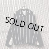 画像: SHAREEF - Switching Striped Open Collar Shirt