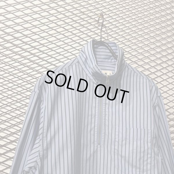 画像2: MARNI - Half-Zip Striped Shirt (2)