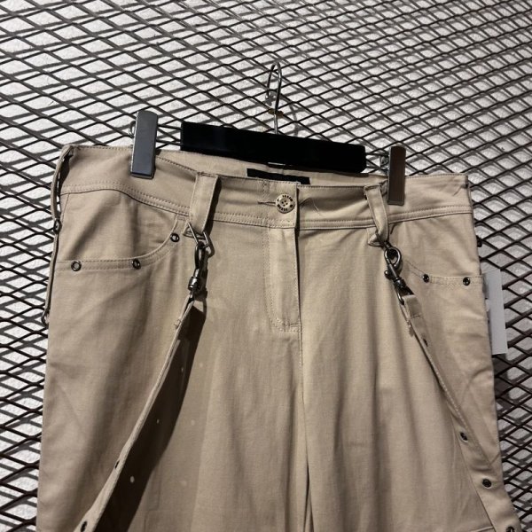 画像2: ILLIG - Suspender Design Flare Cargo Pants (L) (2)