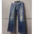 画像4: TRUE REGION - 90's Thick Stitch Flare Denim Pants (4)