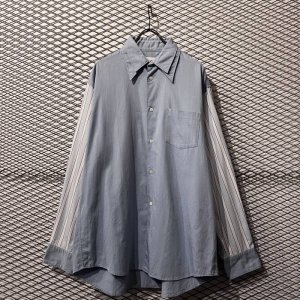 画像: kudos - Sleeve Switching Striped Over Shirt