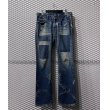 画像1: THEE HYSTERIC XXX - Studs & Patch Denim Pants (Indigo) (1)