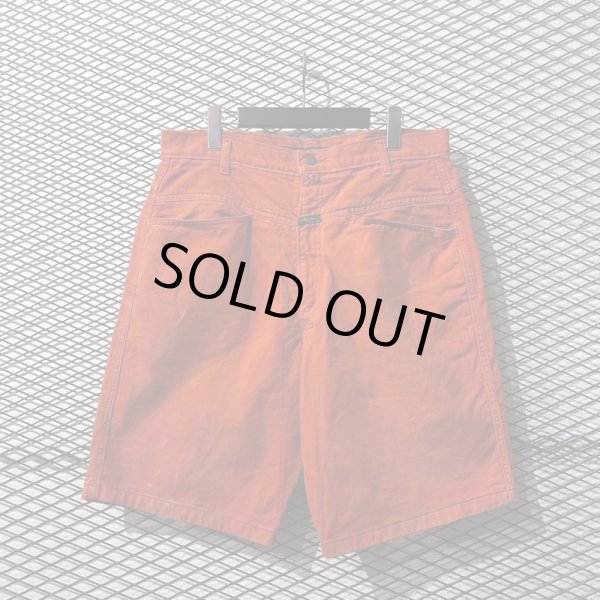 画像1: MARITHE + FRANCOIS GIRBAUD - Wide Denim Shorts (Orange) (1)