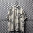 画像1: Claiborne - Art Flower Print Silk Shirt (1)