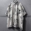 画像3: Claiborne - Art Flower Print Silk Shirt (3)