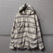 画像1: goa - Frayed Check Hoodie Shirt (1)