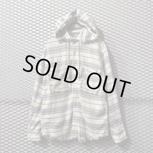 画像: goa - Frayed Check Hoodie Shirt