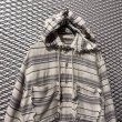 画像2: goa - Frayed Check Hoodie Shirt (2)