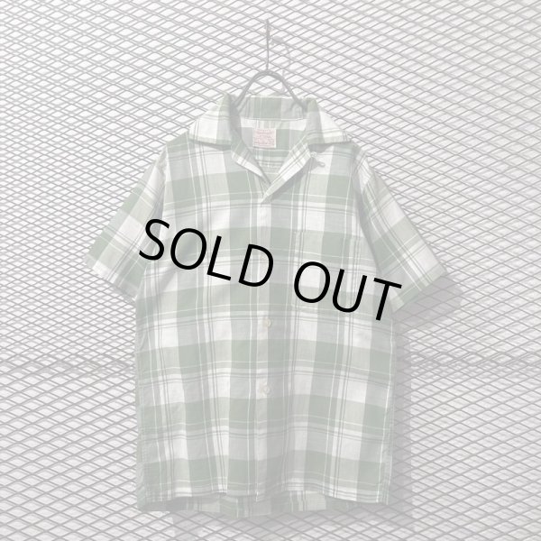 画像1: TOWNCRAFT - 70’s Ombre Check Open Collar Shirt (1)