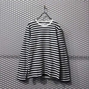 画像: agnes b. - Border L/S Tee ( Black × White )