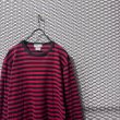 画像4: agnes b. - Border L/S Tee ( Black × Red ) (4)