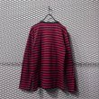 画像6: agnes b. - Border L/S Tee ( Black × Red ) (6)