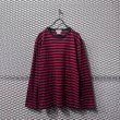 画像1: agnes b. - Border L/S Tee ( Black × Red ) (1)