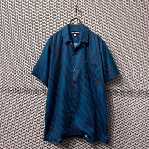 画像: DOUBLE RAINBOUU - "Geometric Pattern" Rayon Open Collar Shirt