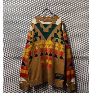 画像: Sacai × PENDLETON - Native Zip Design Over Knit