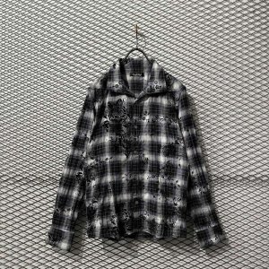 画像: TORNADO MART - Rose Ombre Check Open Collar Shirt