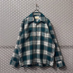 画像: Sears - 70's Ombre Check Open Collar Shirt