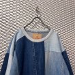 画像2: ANREALAGE - Denim Patchwork Switching Sweat (2)