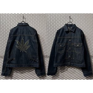 画像: lucien pellat-finet - "Marijuana" Swarovski 2nd Denim Jacket