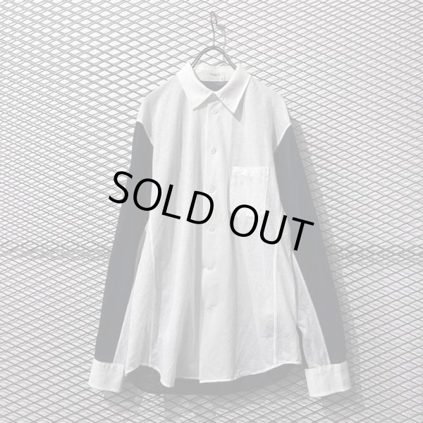 画像1: Yohji Yamamoto - Mesh Switching Shirt (1)