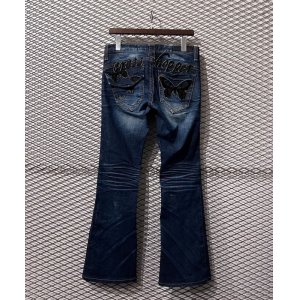 画像: GRASS HOPPER - Butterfly Flared Denim Pants