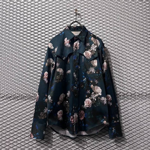 画像1: JOHN LAWRENCE SULLIVAN - Floral Western Shirt (1)