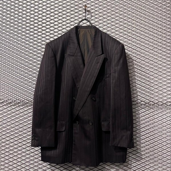 画像2: renoma - Stripe 4B Double Tailored Setup (Brown) (2)