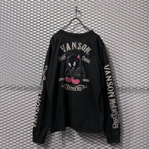 画像: VANSON - "Tweety Bird" Embroidery L/S Tee (Black)