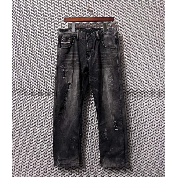 画像1: DIESEL - Damaged & Repaired Denim Pants (1)