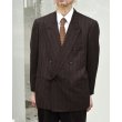 画像10: renoma - Stripe 4B Double Tailored Setup (Brown) (10)